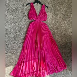 Elegant Abercrombie Pink Pleated Cut Out Dress *NWT*